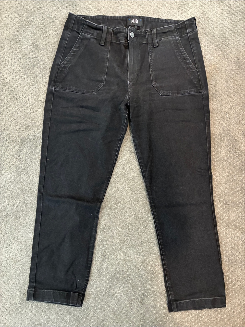 PAIGE Women’s Washed Black Relaxed Jeans